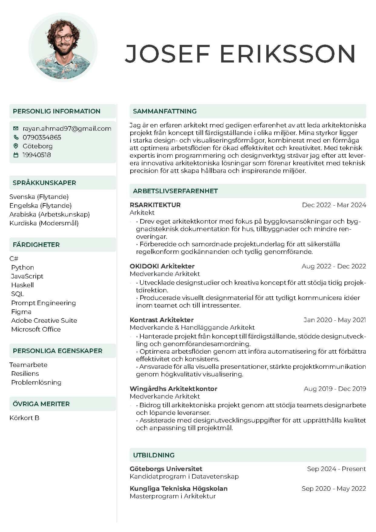 CV preview